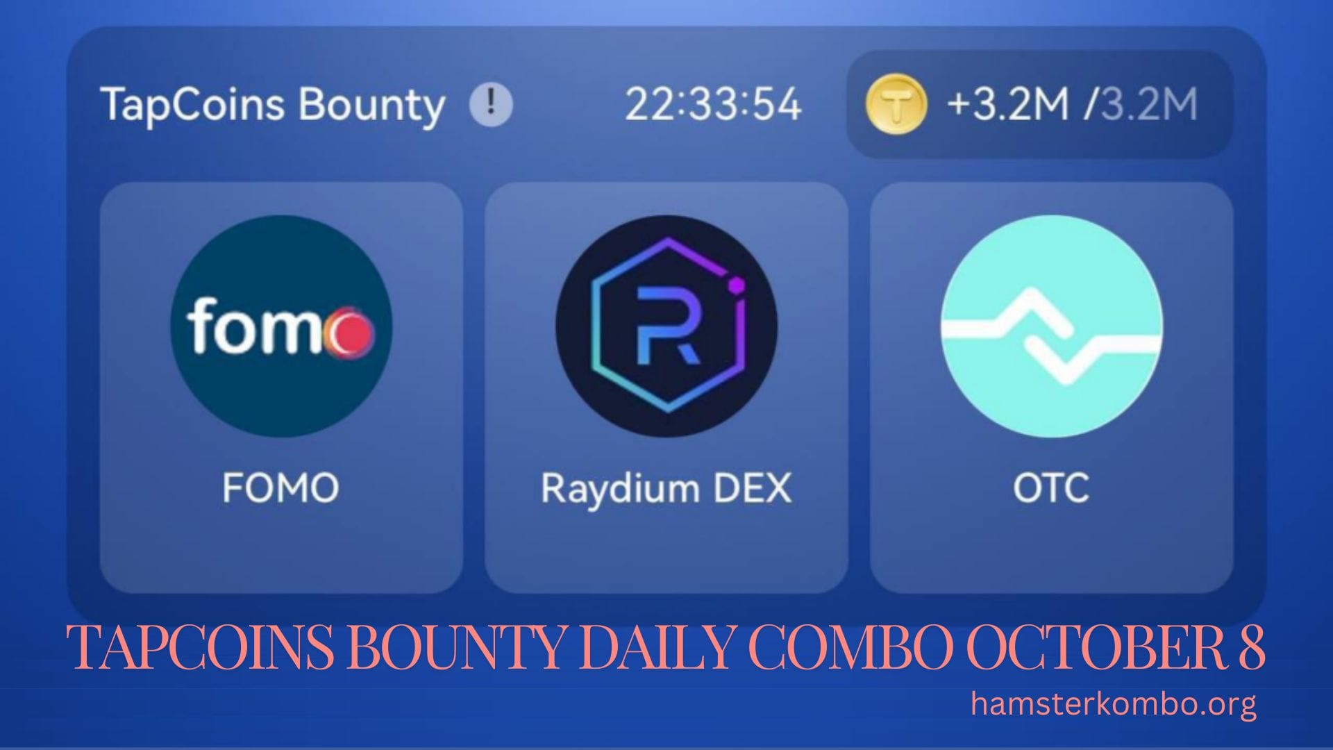 TapCoins Bounty Daily Combo October 8
