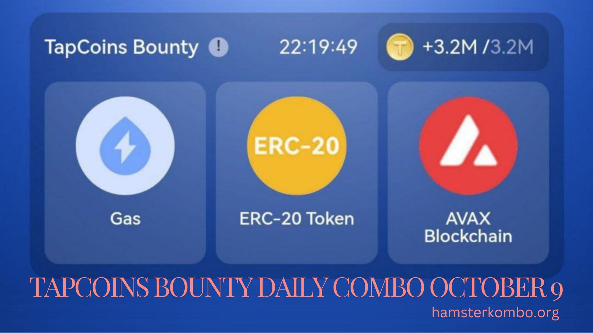 TapCoins Bounty Daily Combo October 9