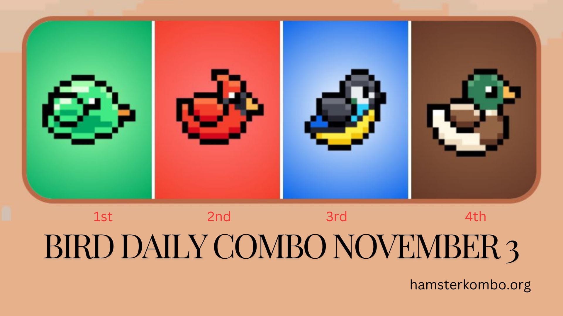 BIRD Daily Combo November 3