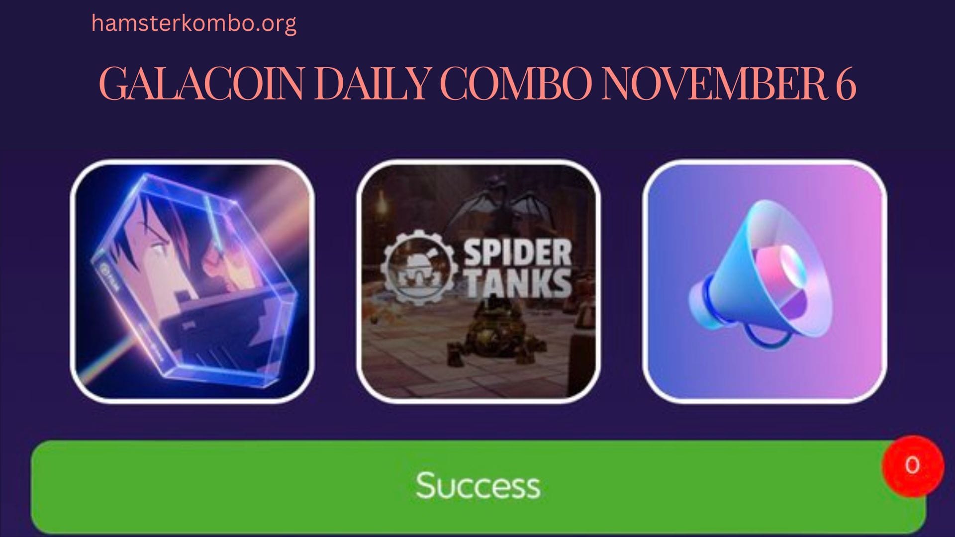 GalaCoin Daily Combo November 6