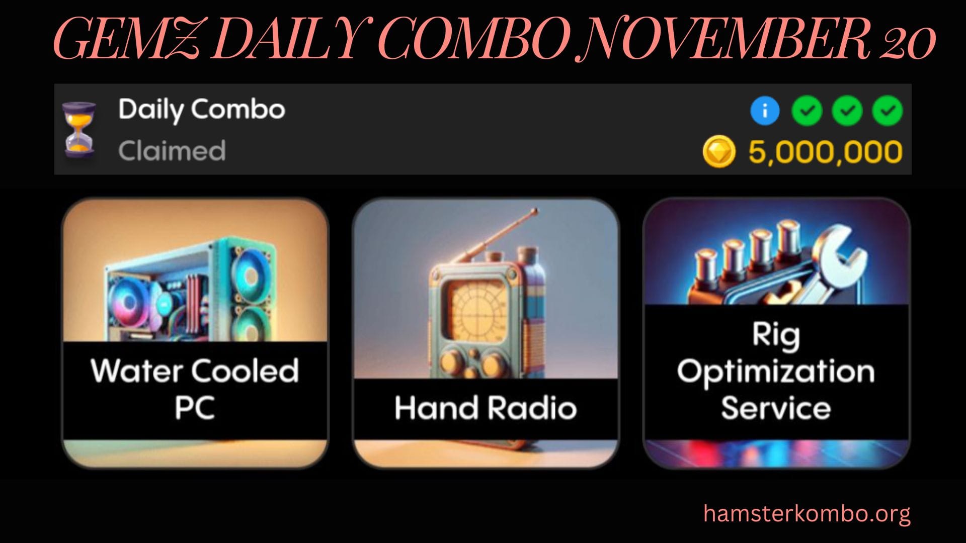Gemz Daily Combo November 20