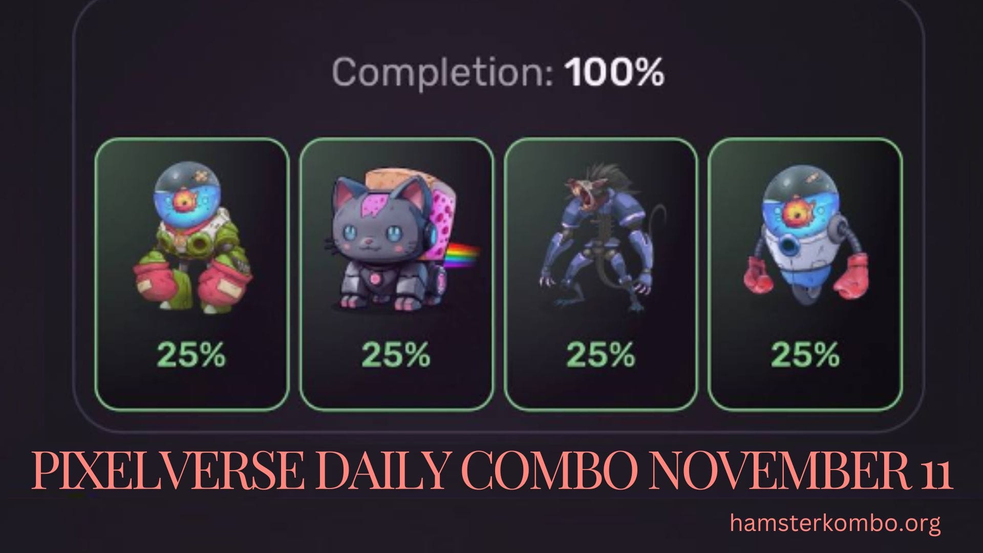 Pixelverse Daily Combo November 11