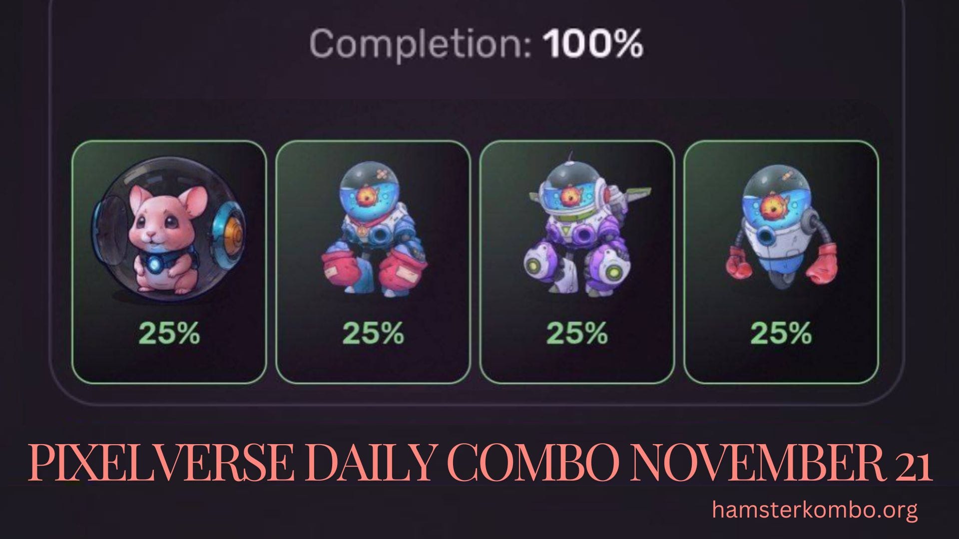 Pixelverse Daily Combo November 21