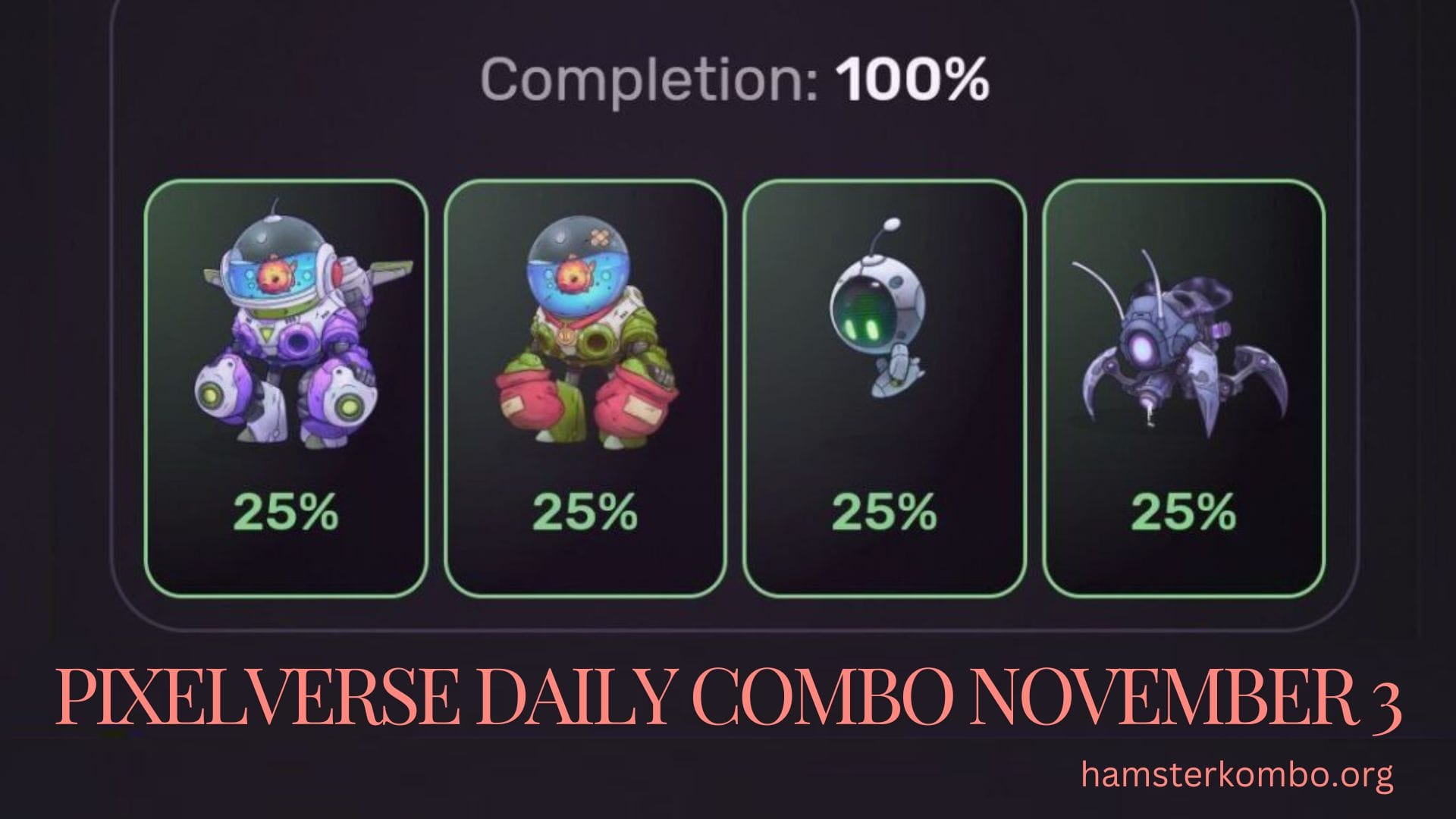 Pixelverse Daily Combo November 3