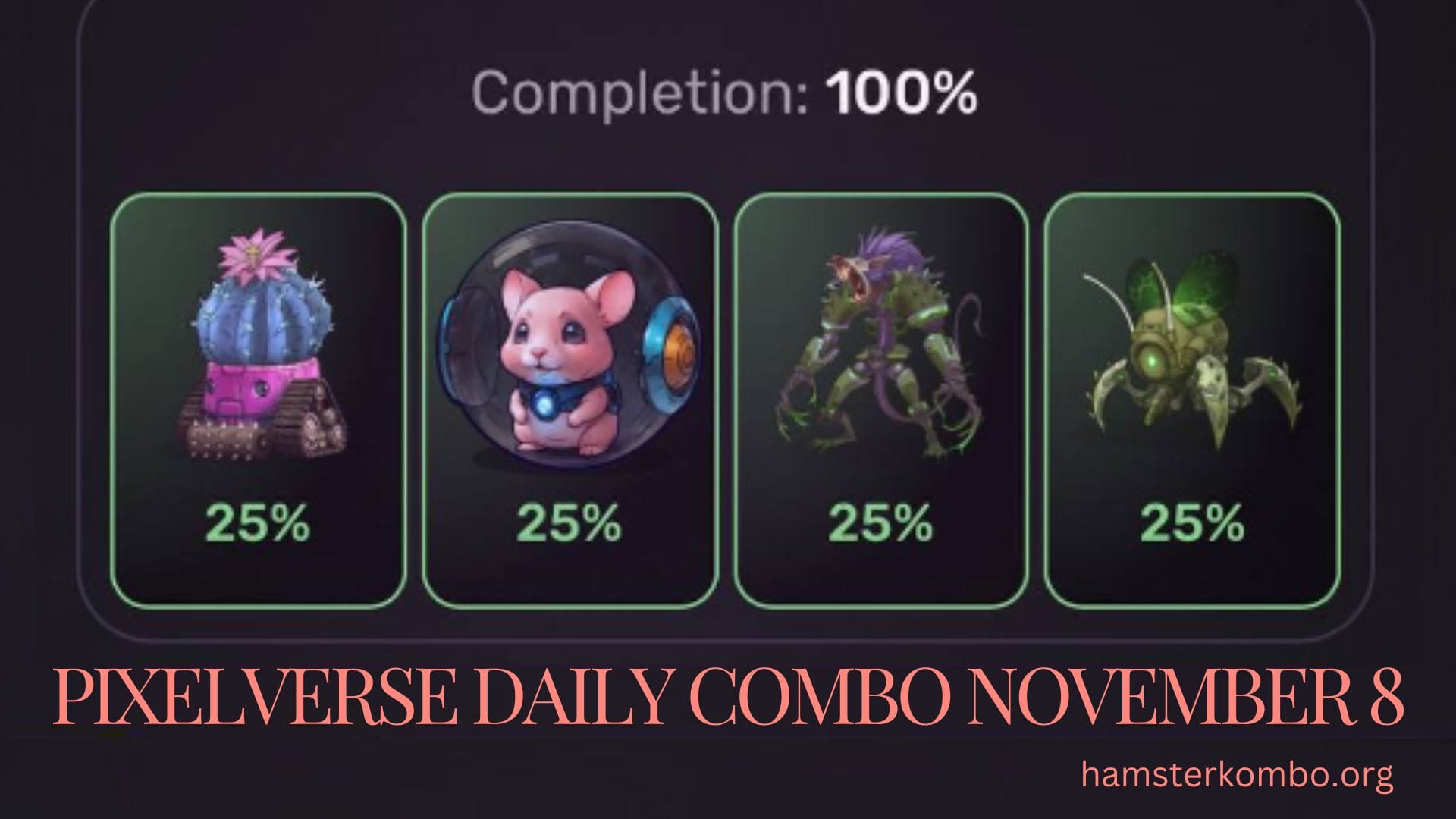 Pixelverse Daily Combo November 8