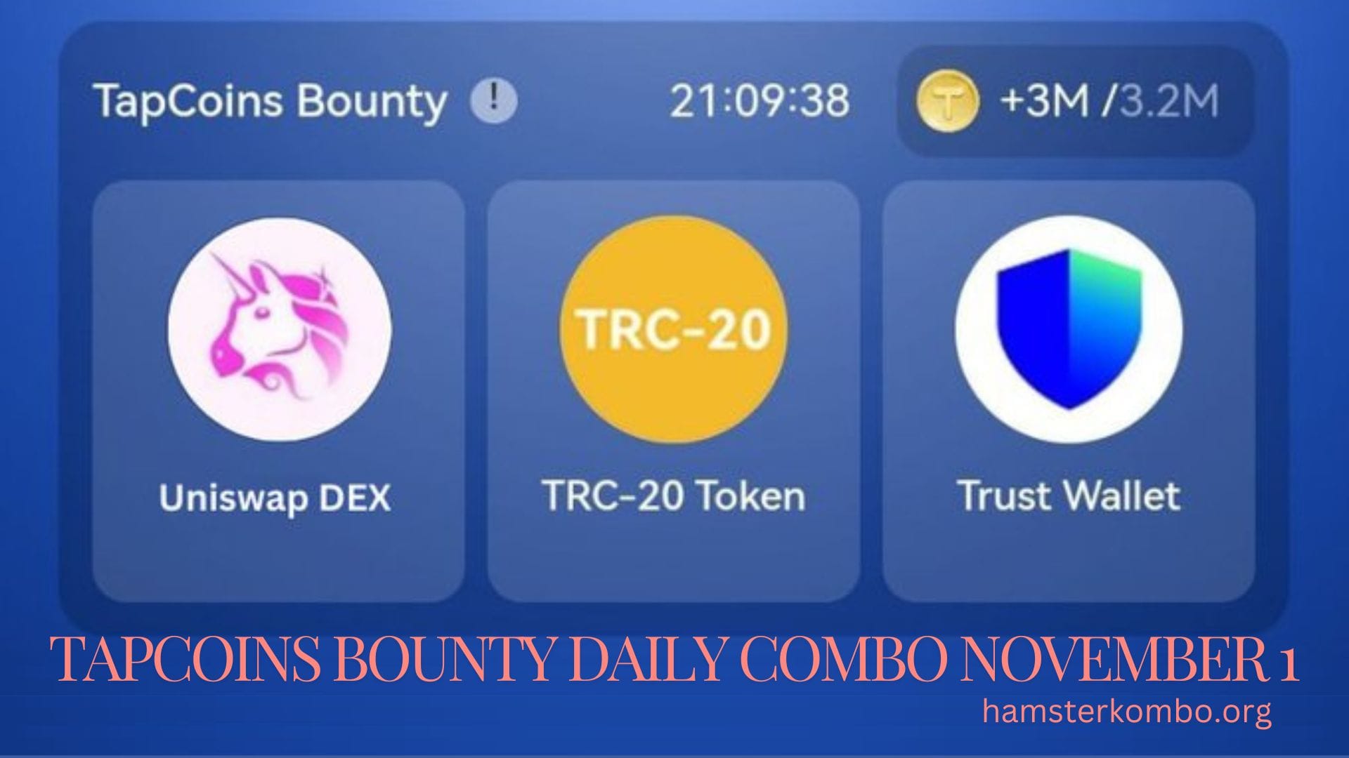 TapCoins Bounty Daily Combo November 1