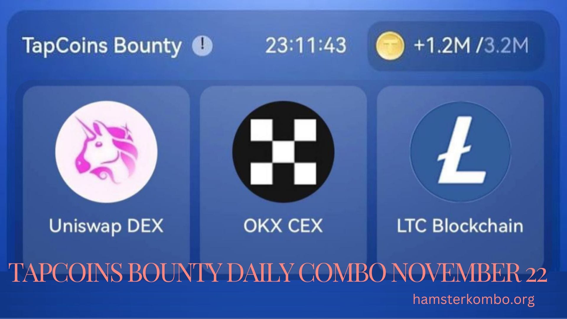 TapCoins Bounty Daily Combo November 22