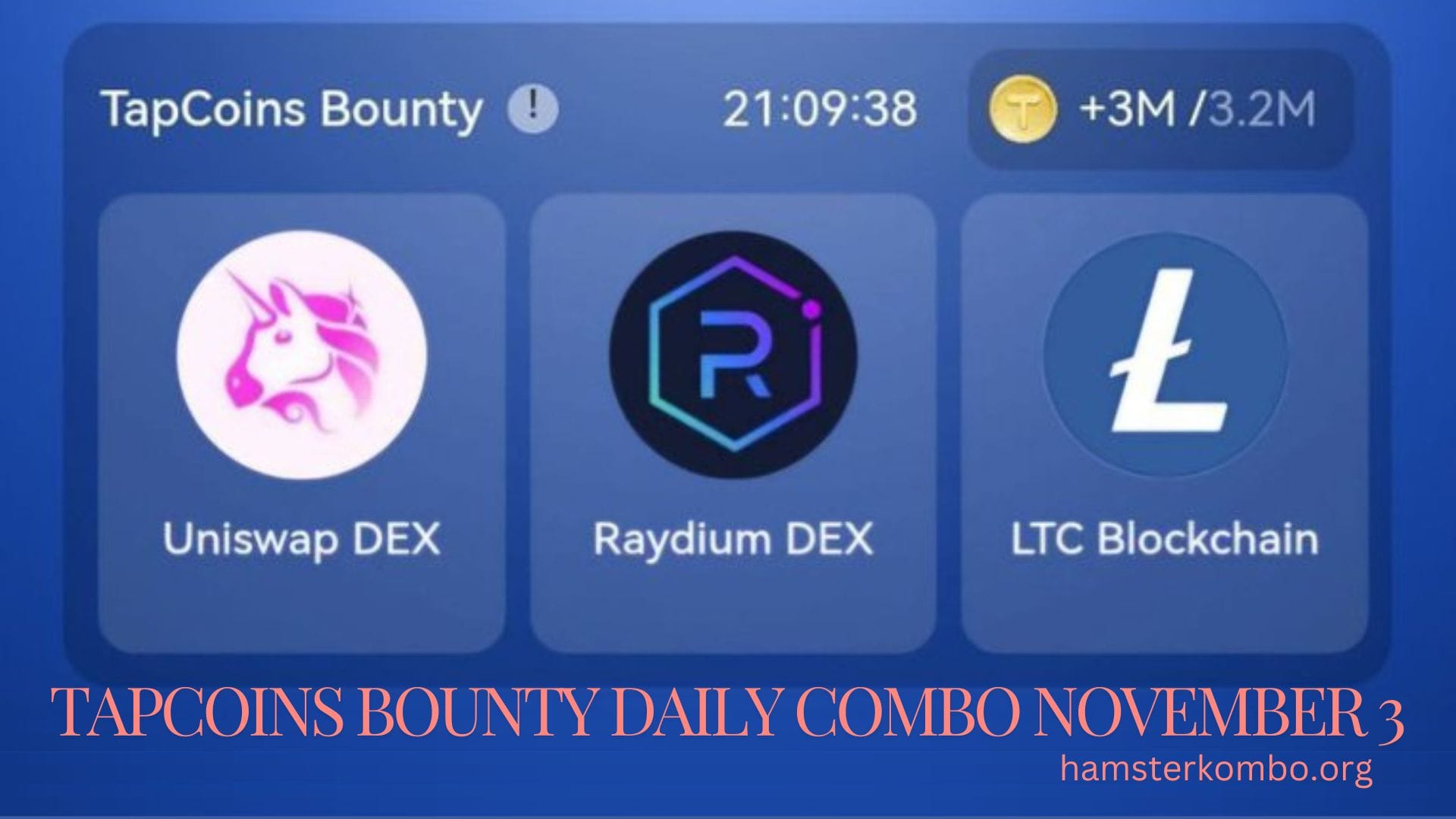 TapCoins Bounty Daily Combo November 3