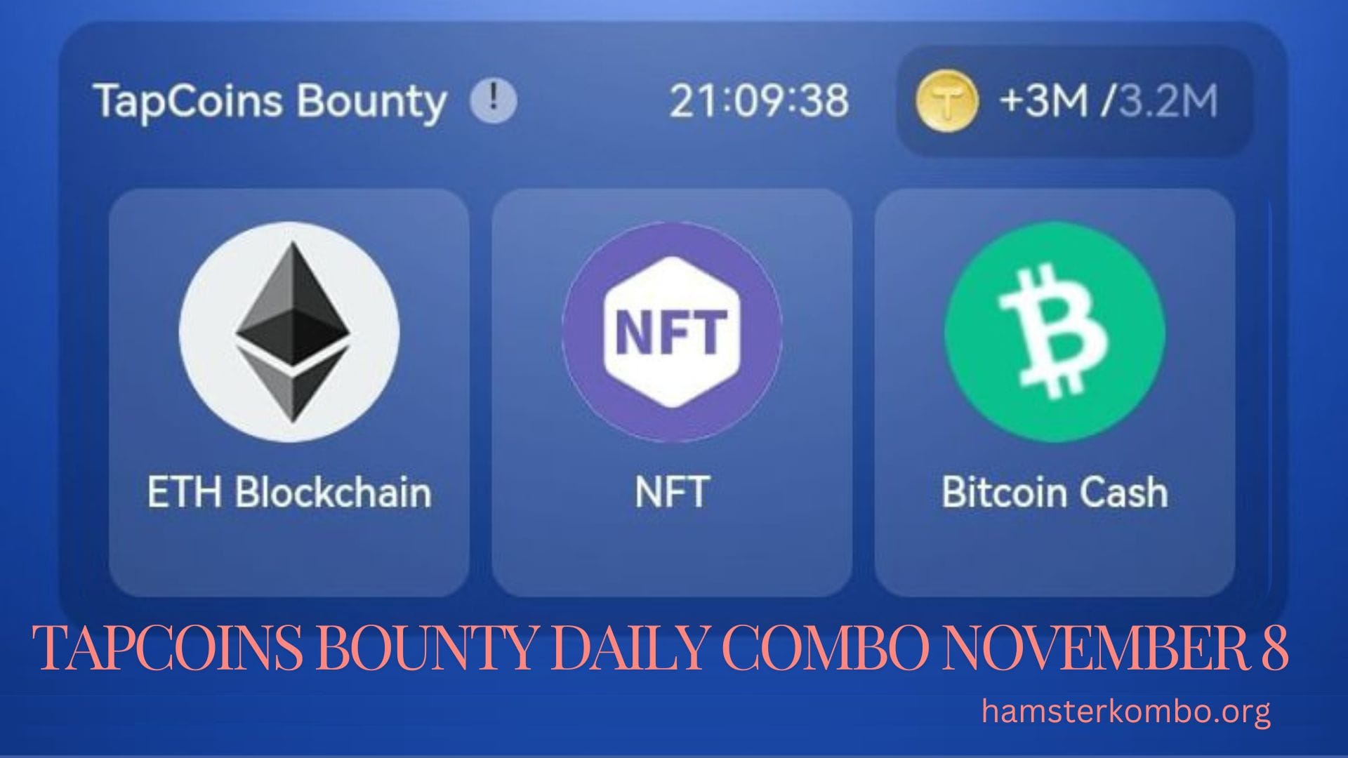 TapCoins Bounty Daily Combo November 8