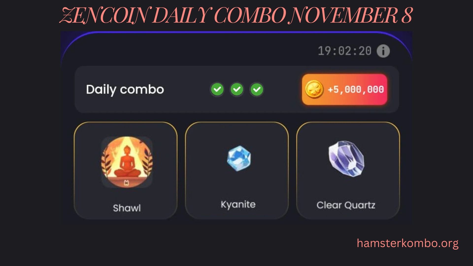 ZenCoin Daily Combo November 8